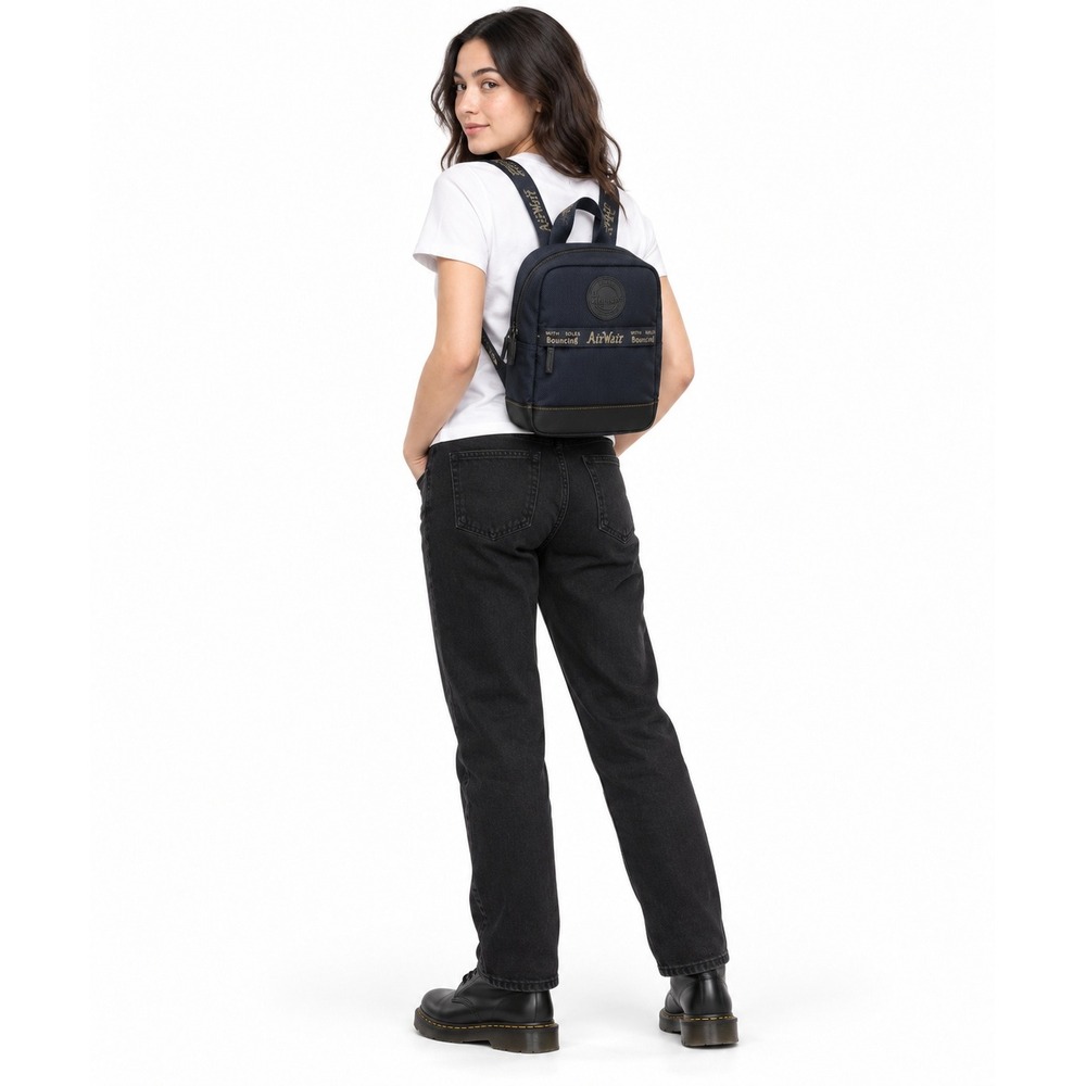 DR. MARTENS Small Groove DNA Mini Backpack Navy Black NWOT AB088410